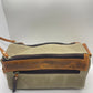 Canvas and Leather Toiletry Bag