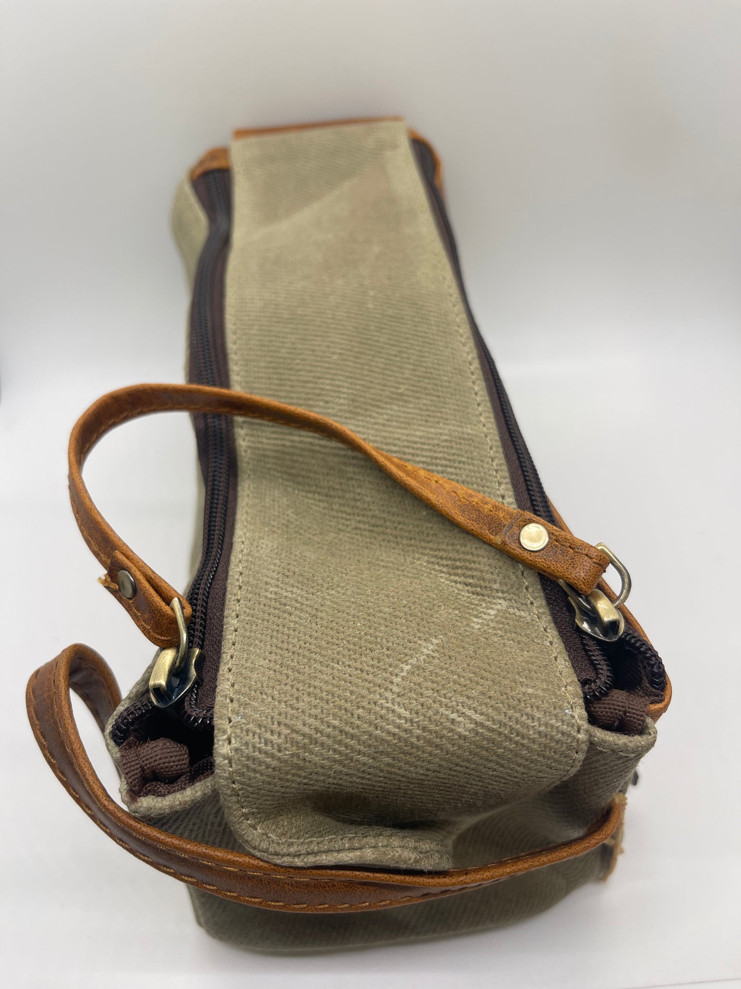 Canvas and Leather Toiletry Bag