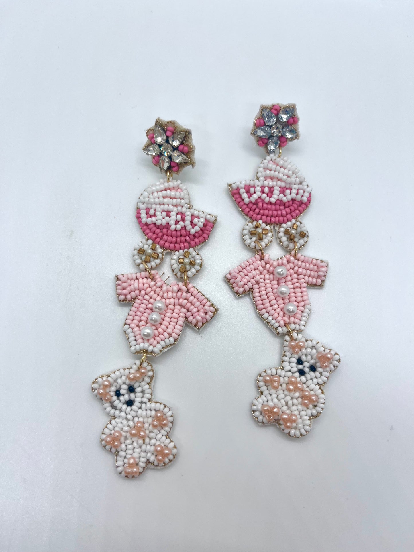 Baby Bear Beaded Earrings