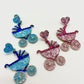 Baby Carriage Sparkly Earrings