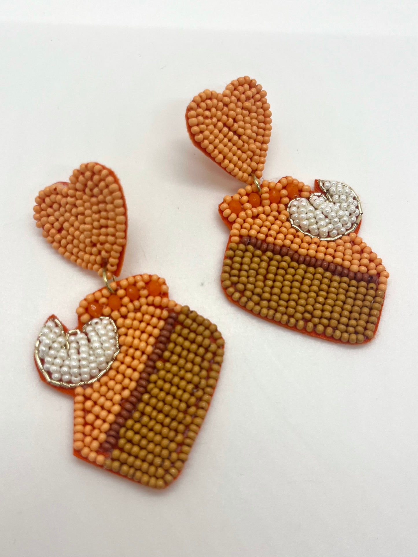 Pumpkin Pie Beaded Earrings