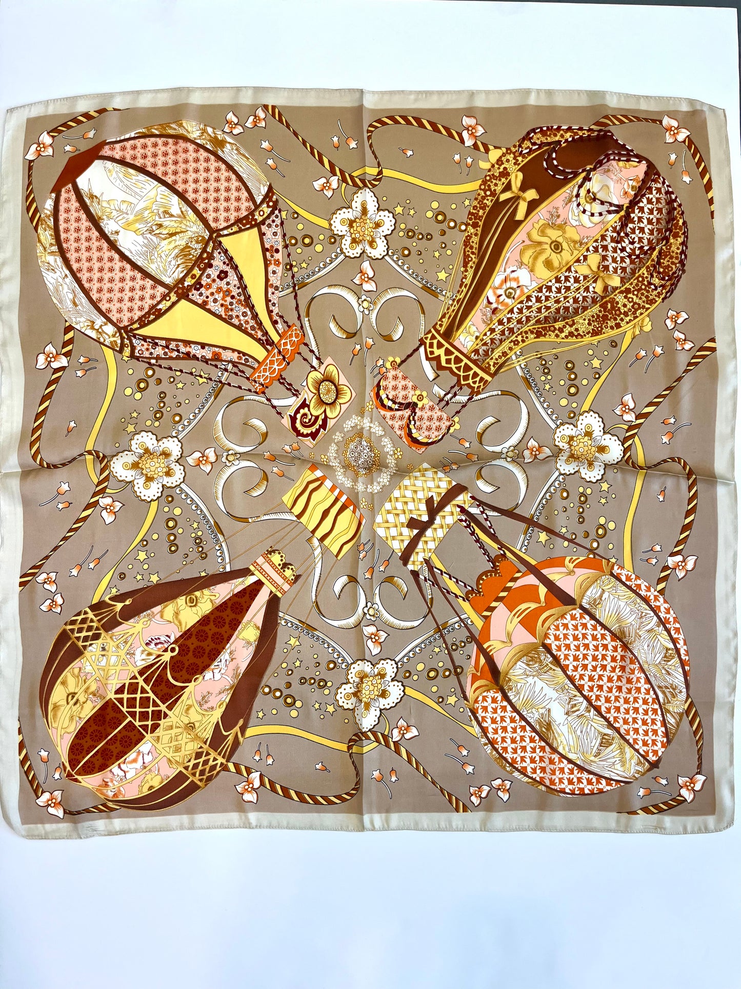 Hot Air Balloon Silk Scarf