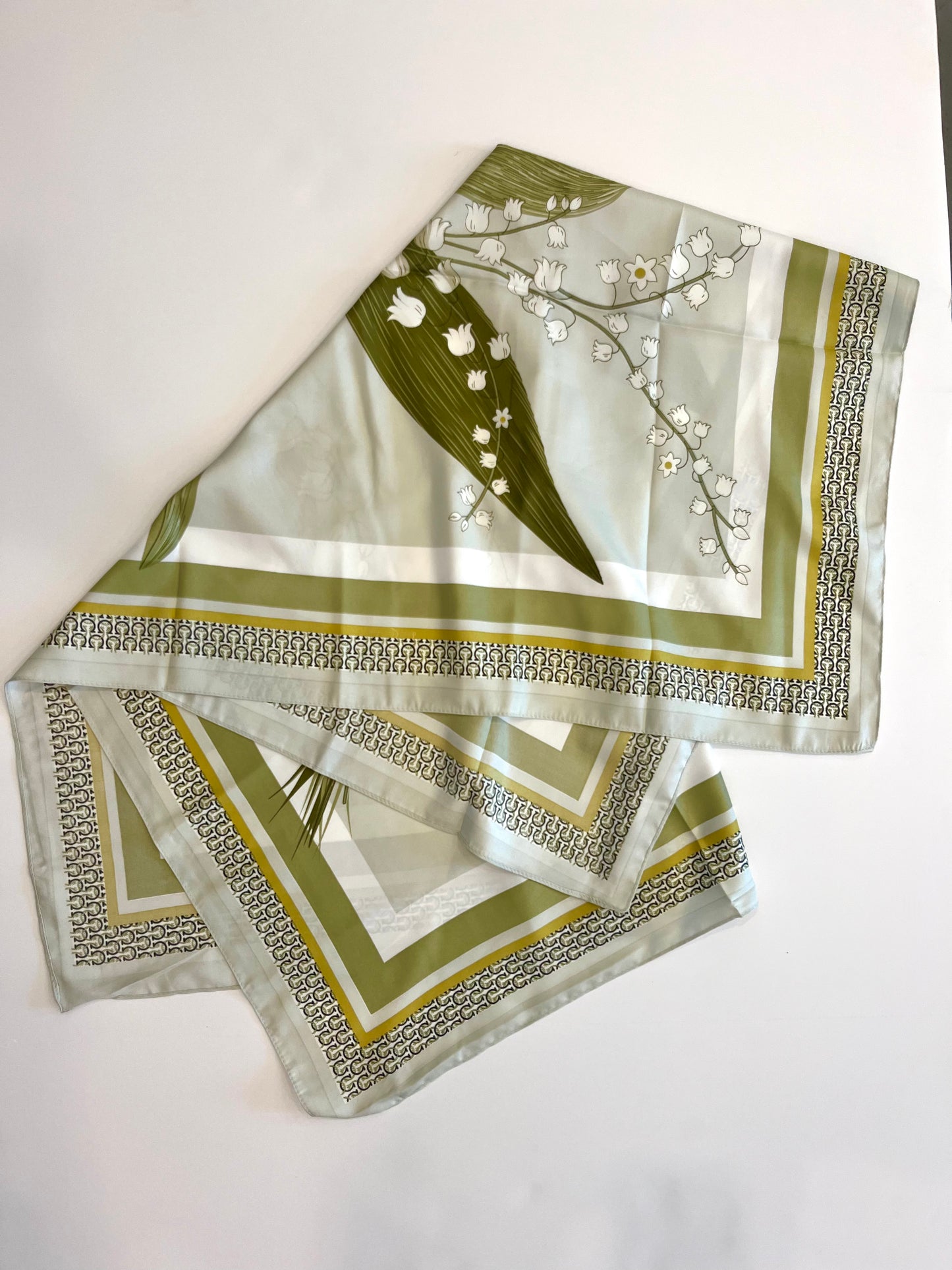 Sage Green Gardens Big Silk Scarf