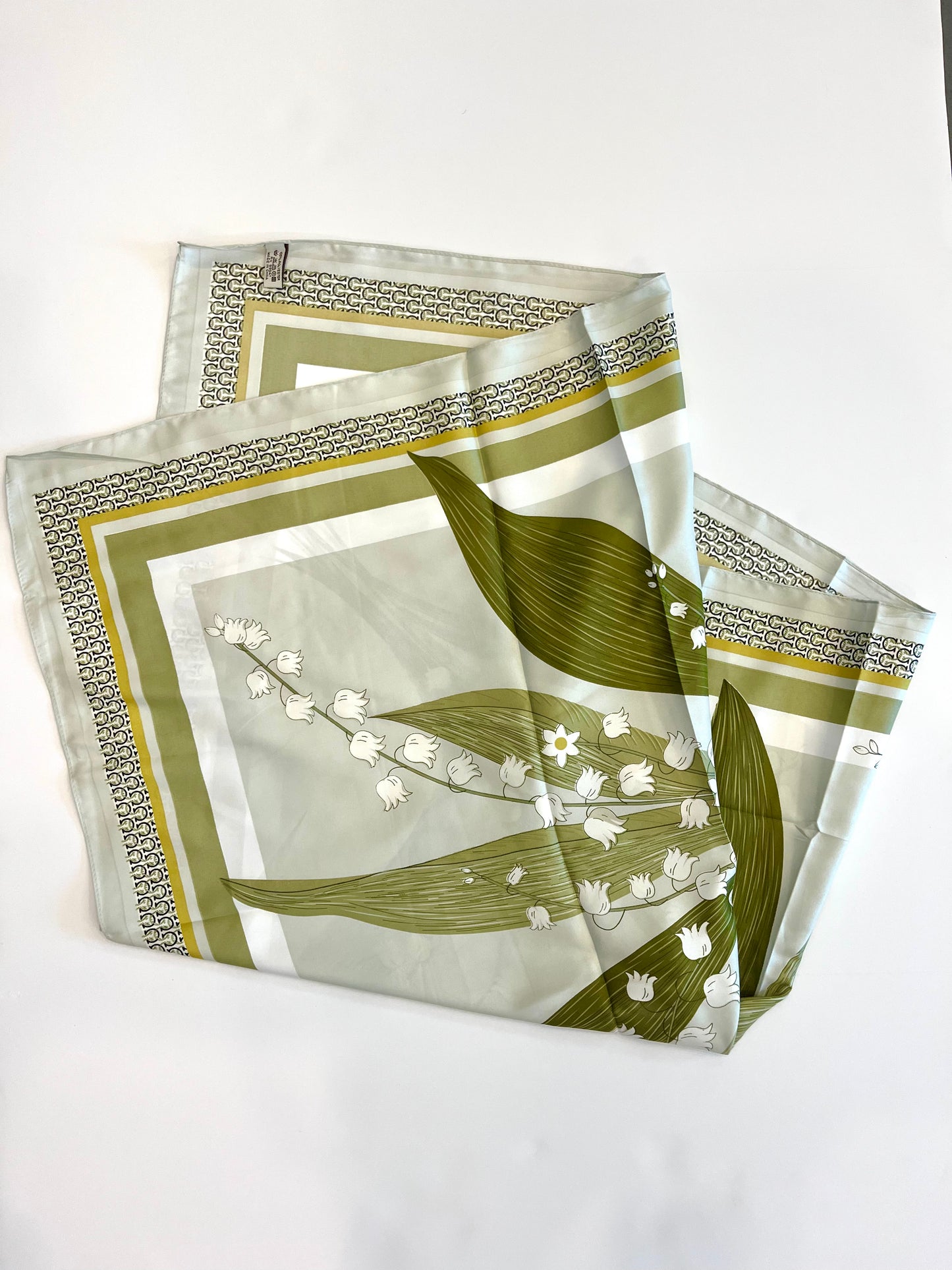 Sage Green Gardens Big Silk Scarf