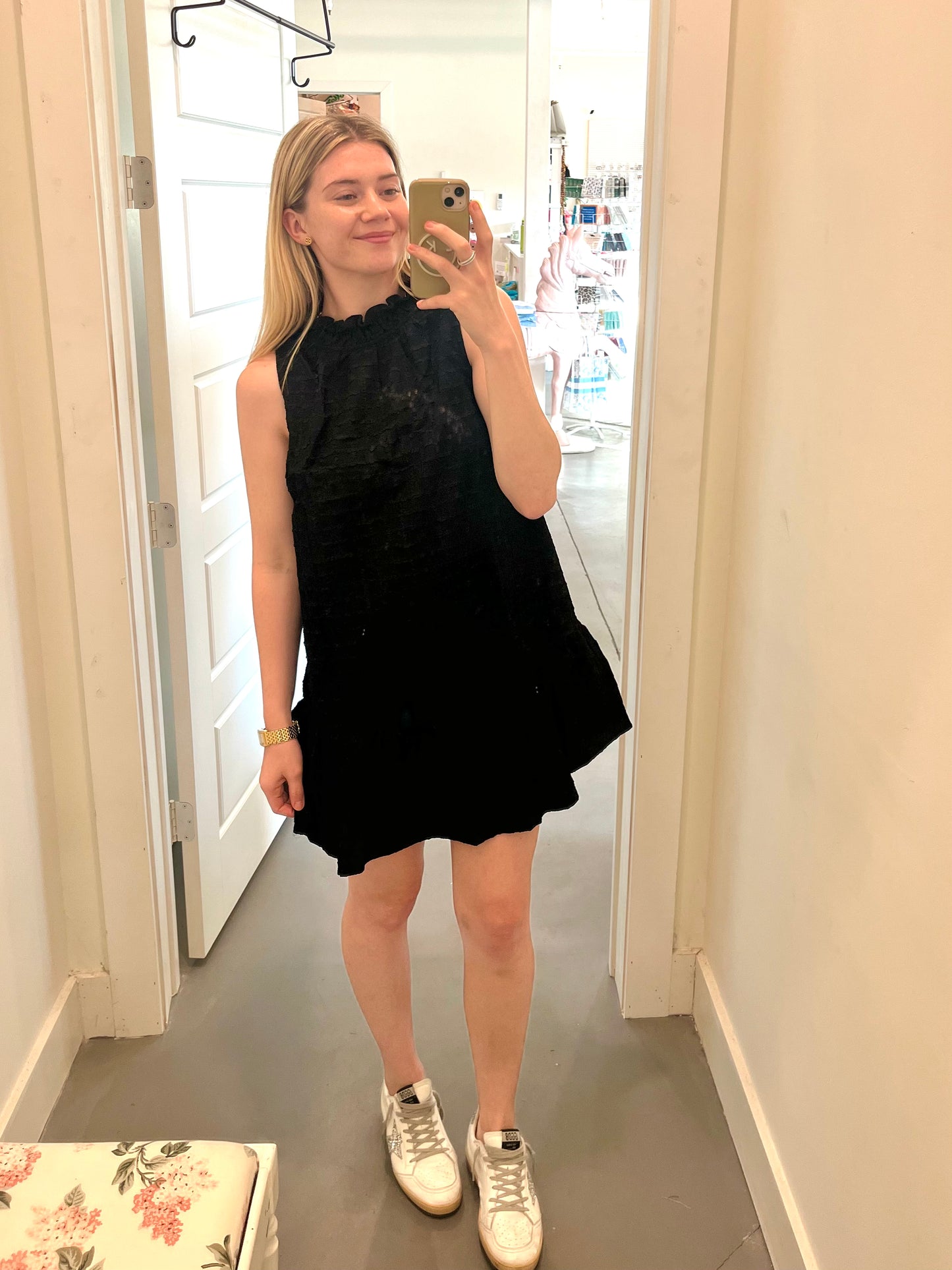 Black Ruffle Cocktail Dress