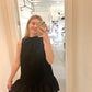 Black Ruffle Cocktail Dress