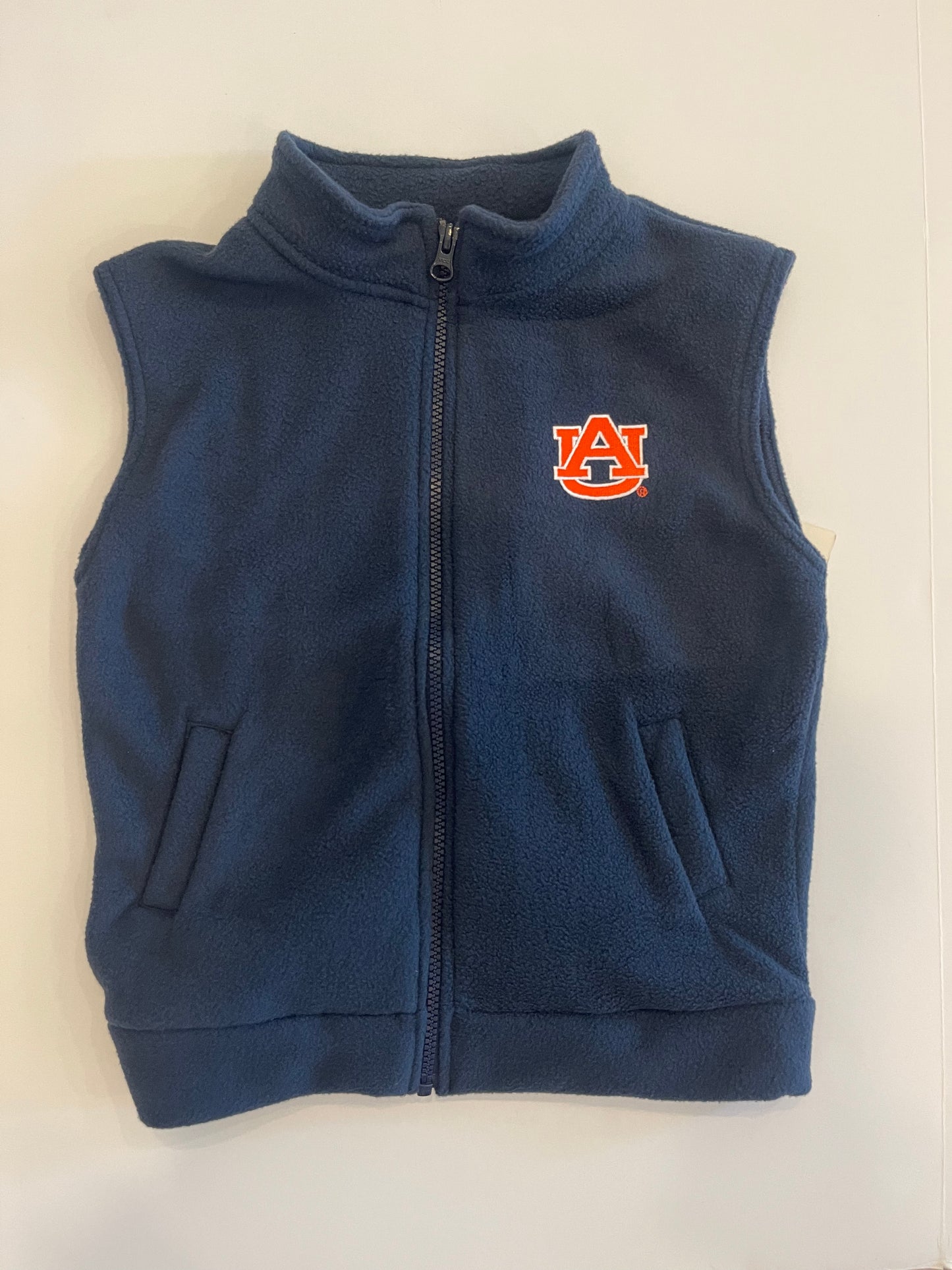 Boys Auburn Navy Fleece Vest