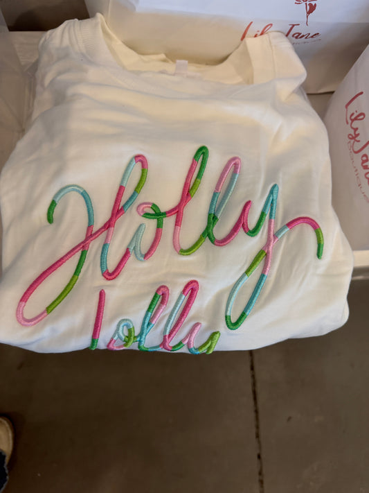 Holly Jolly Corded Sweatshirt