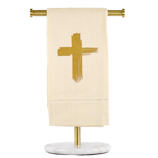 Calvary Cross Hemstitch Hand Towel