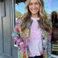 Multicolored Flower Quilted Jacket