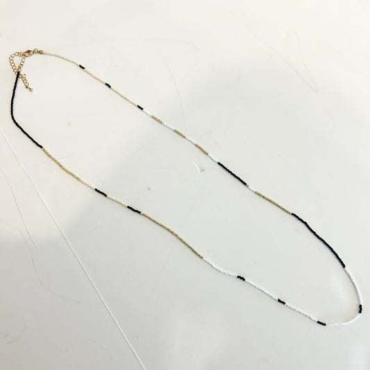 Beaded Striped Necklace