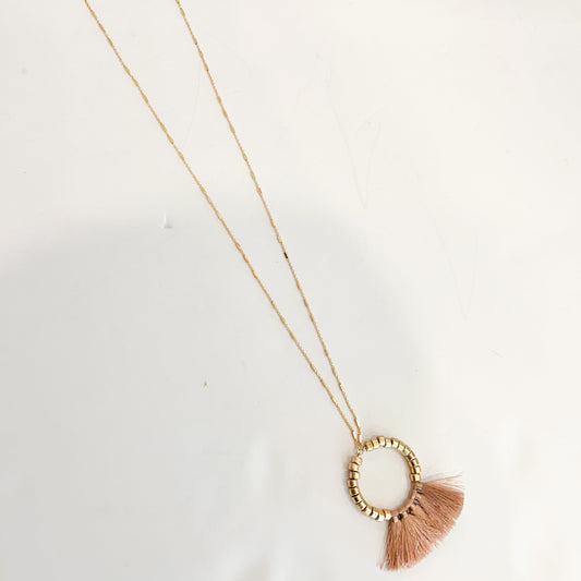 Blush Fringe Necklace