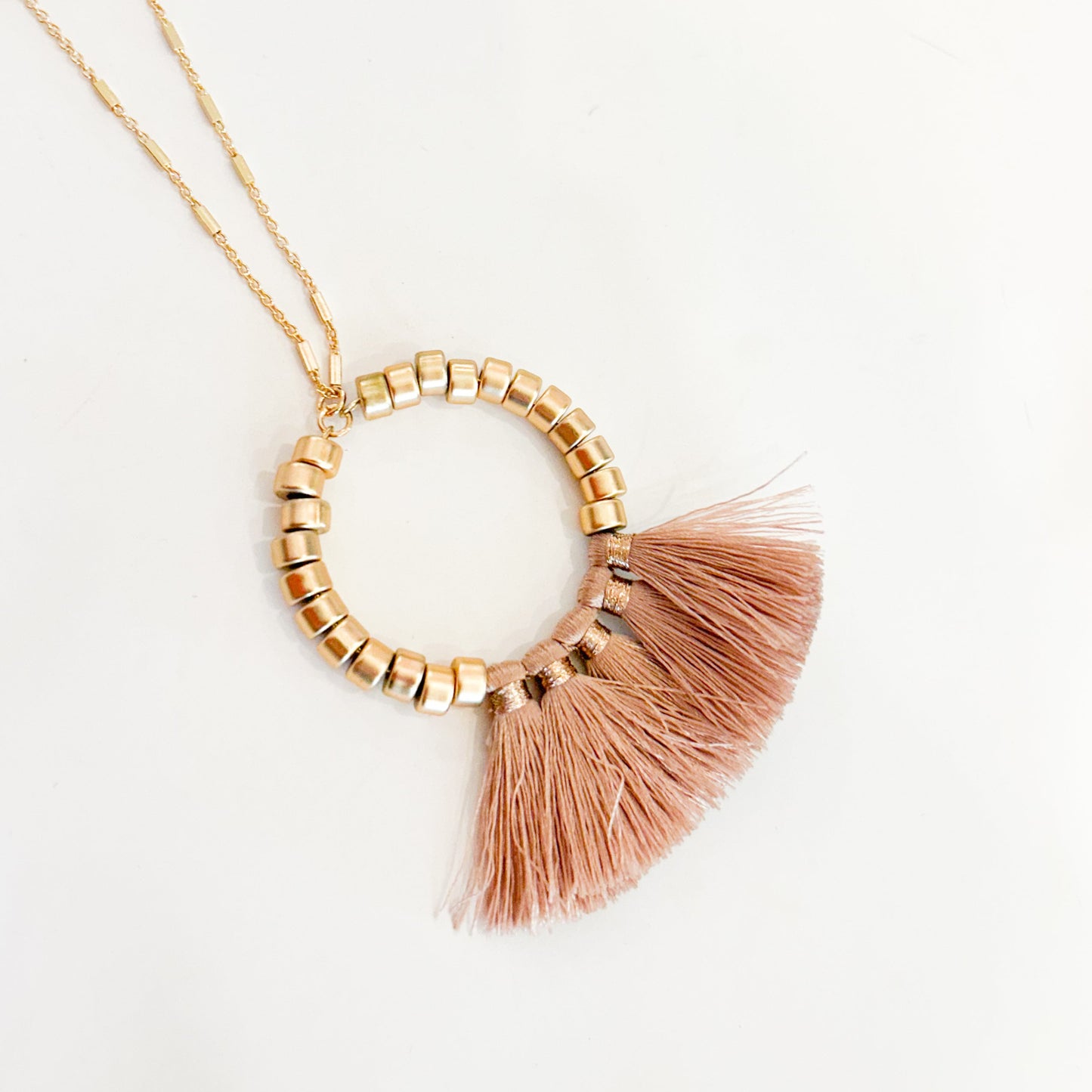 Blush Fringe Necklace