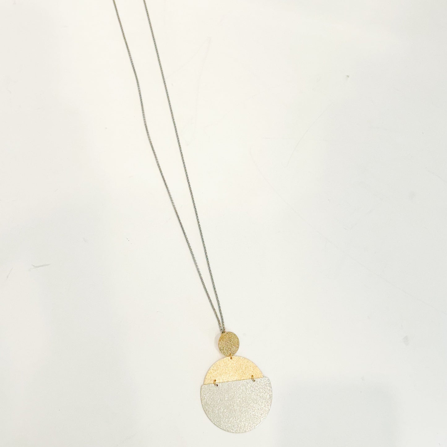 Mixed Metal Circle Necklace