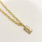 Square Up Gold Necklace