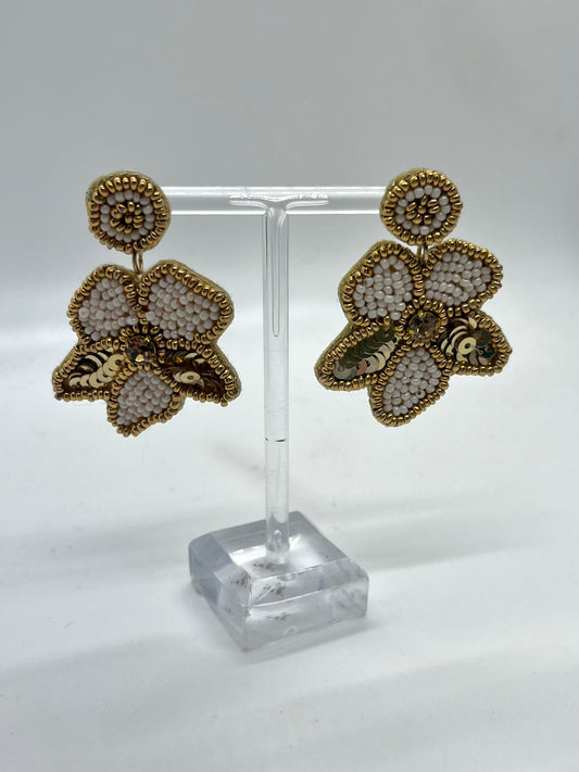 Beaded Flower Earrings