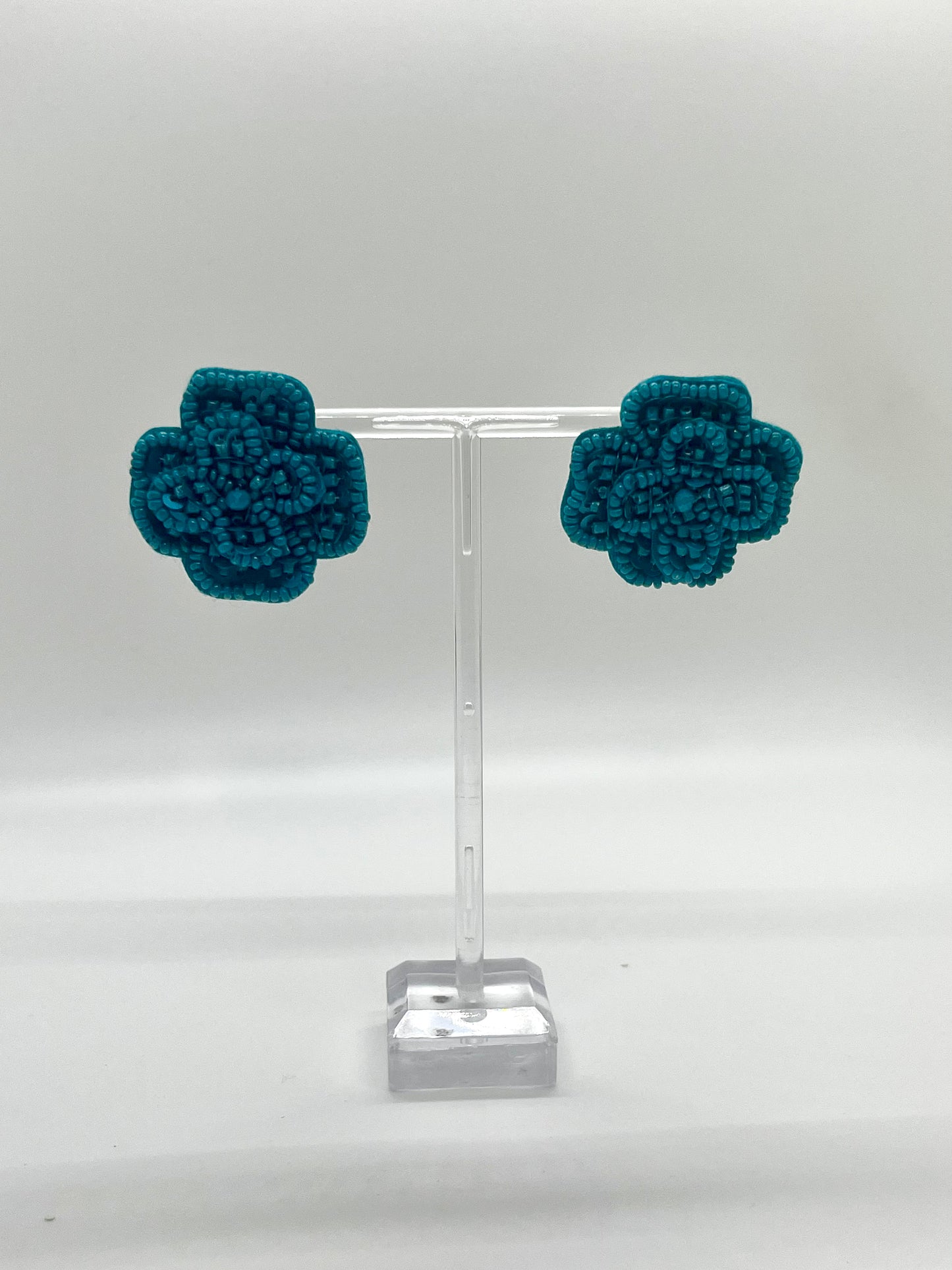 Blue Flower Power Earring