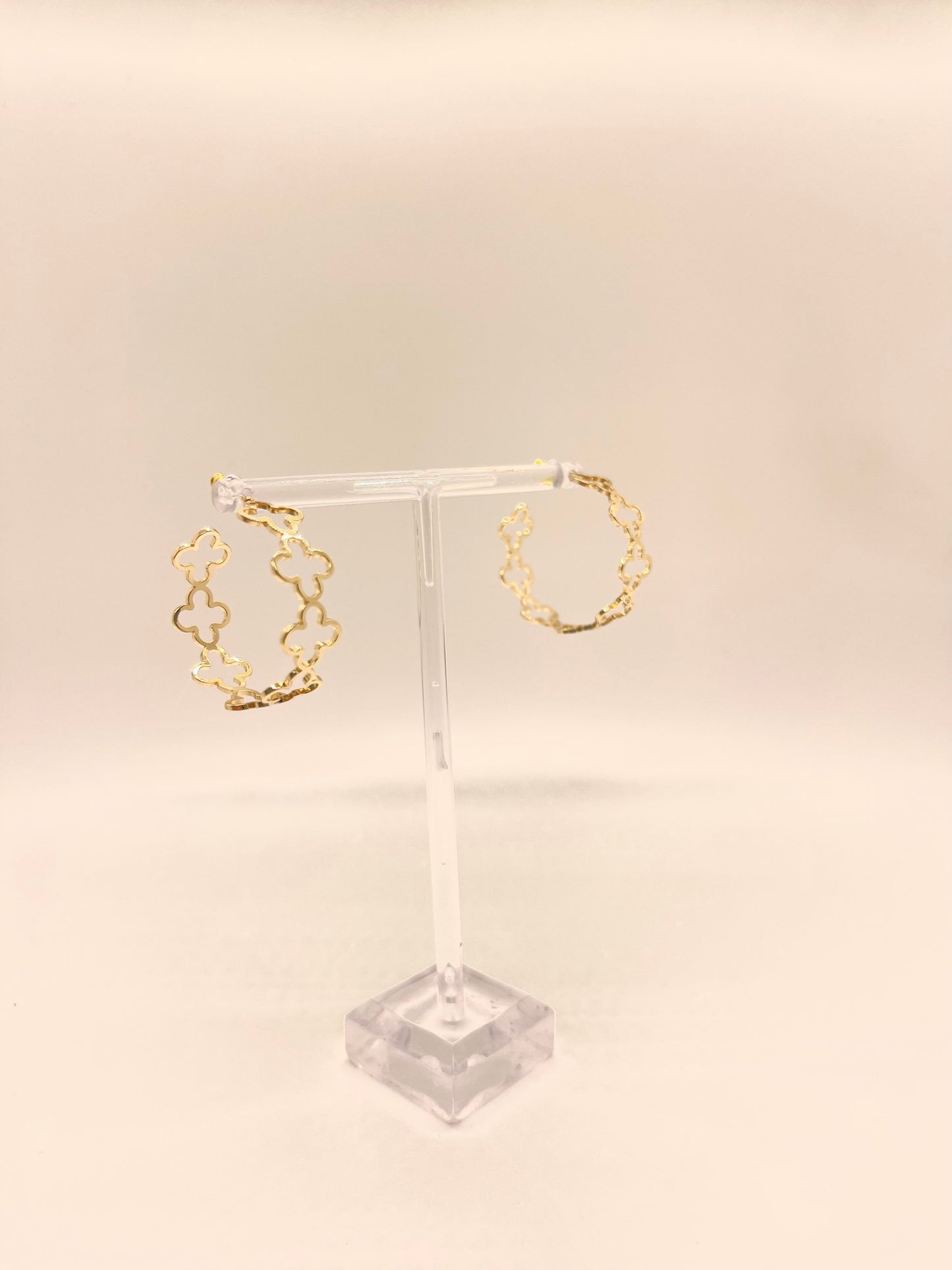 Open Clover Hoop Earrings