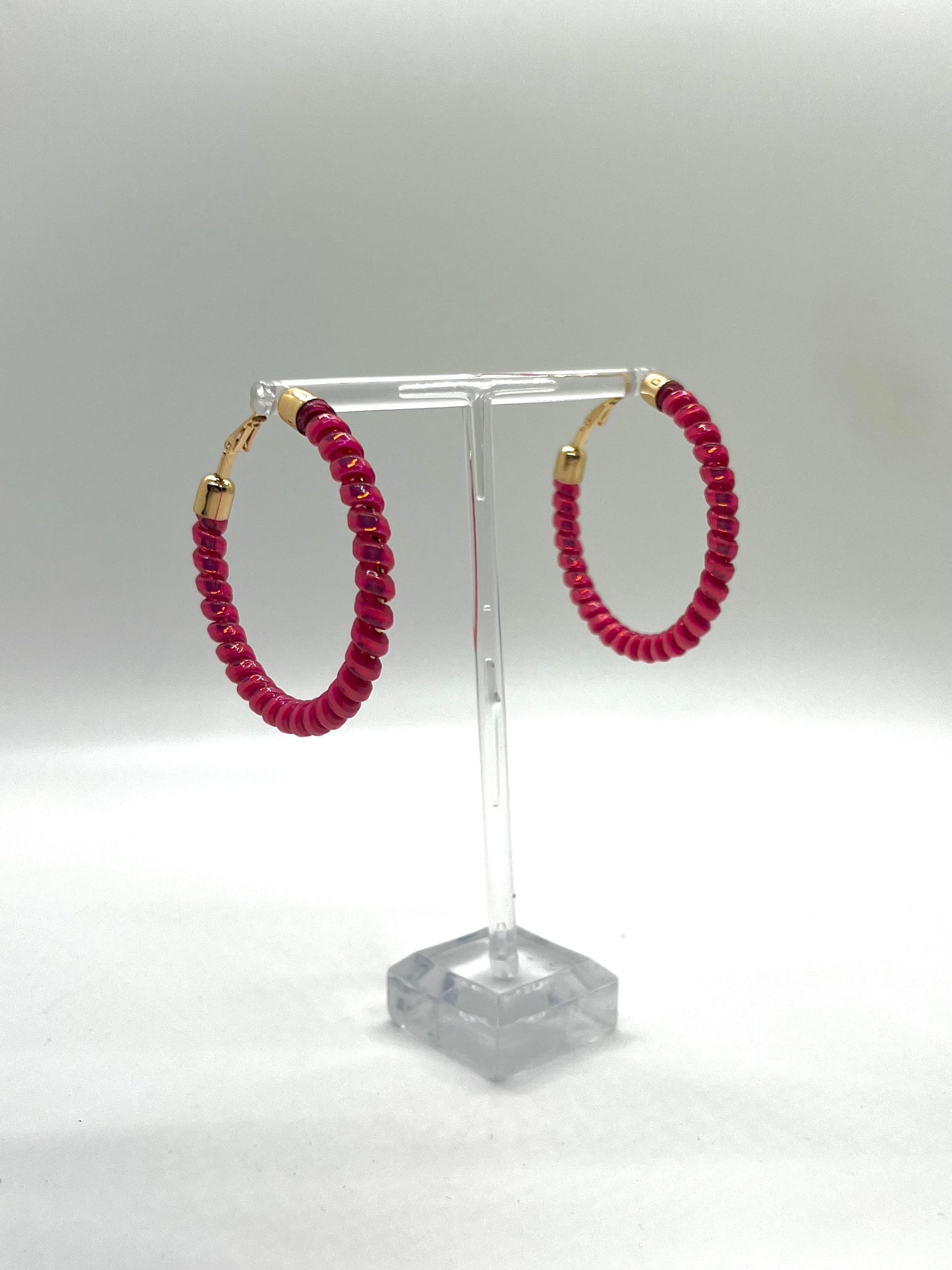 Pink Teletie Earrings