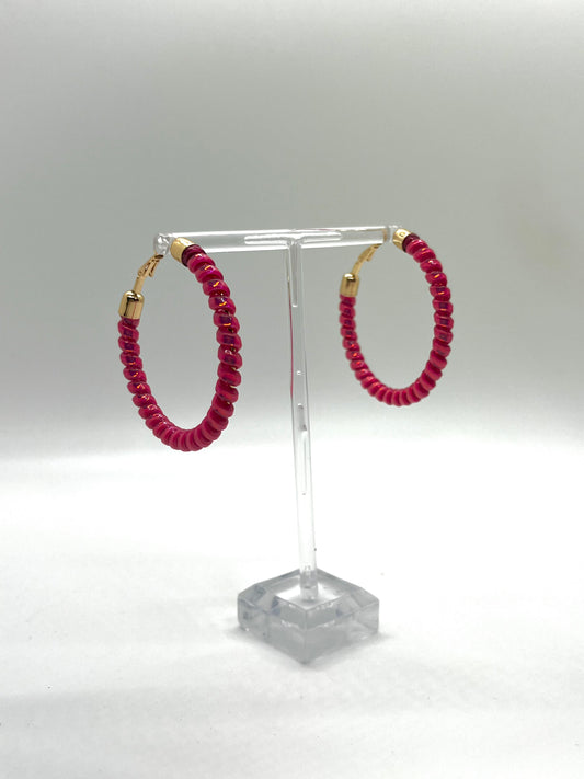 Pink Teletie Earrings