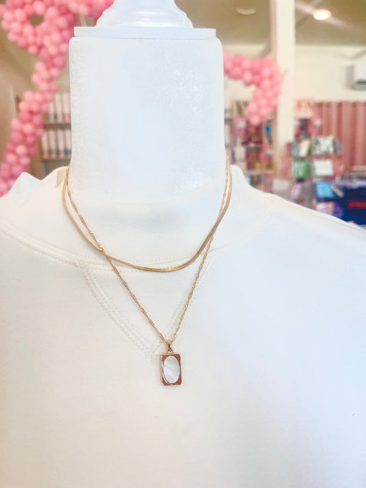 Layered Rectangle Necklace