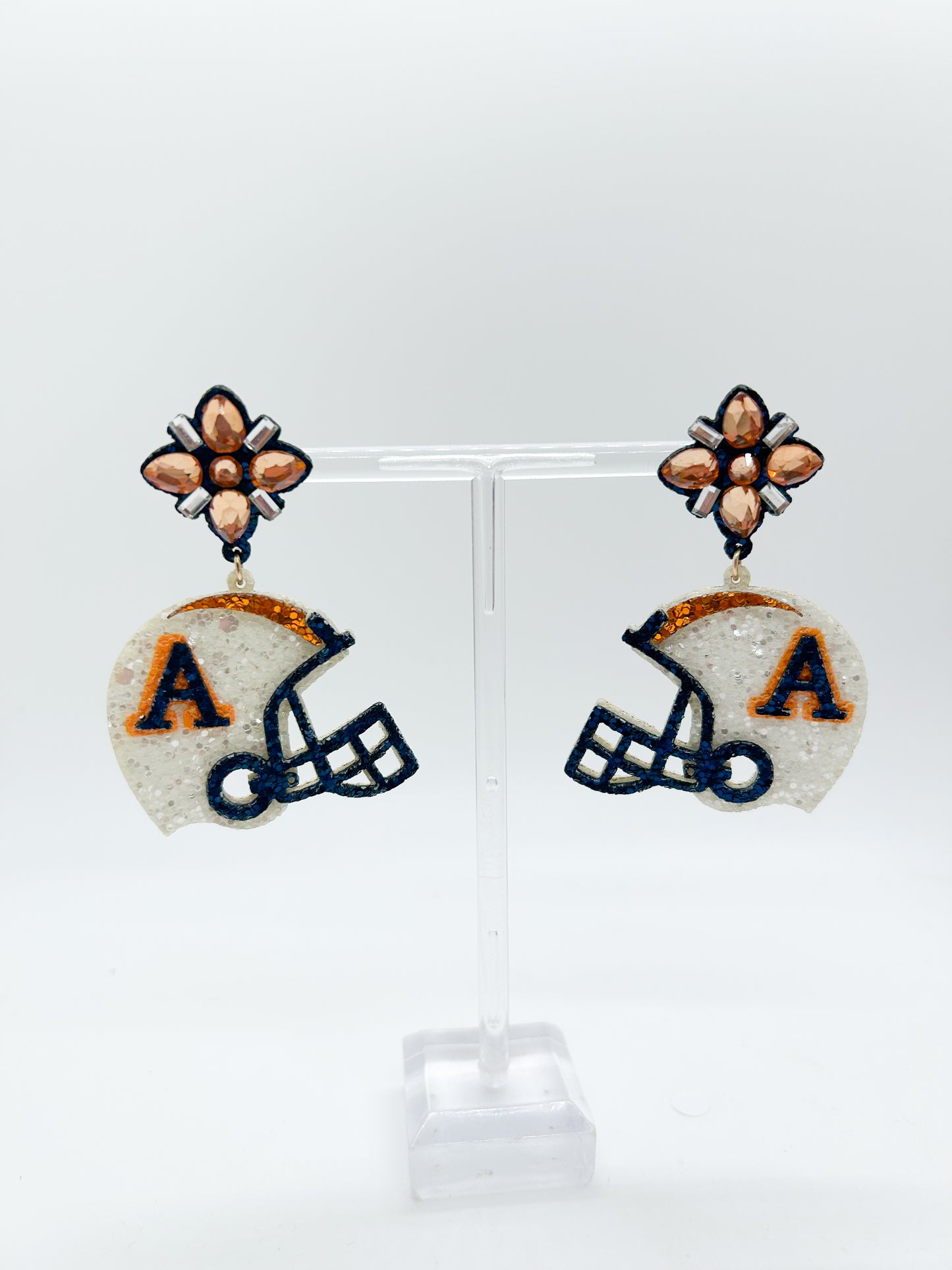 Sequin Football Helmet Earrings