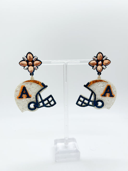Sequin Football Helmet Earrings