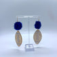 Sparkly Football Pom Earrings