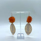 Sparkly Football Pom Earrings