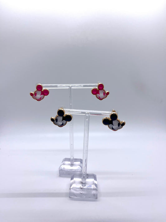 Mouse Face Earring Studs