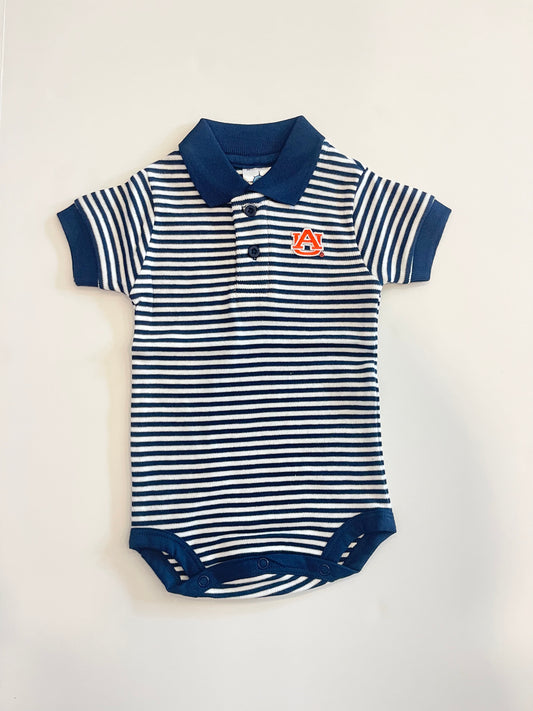 Auburn Striped Polo Jumper