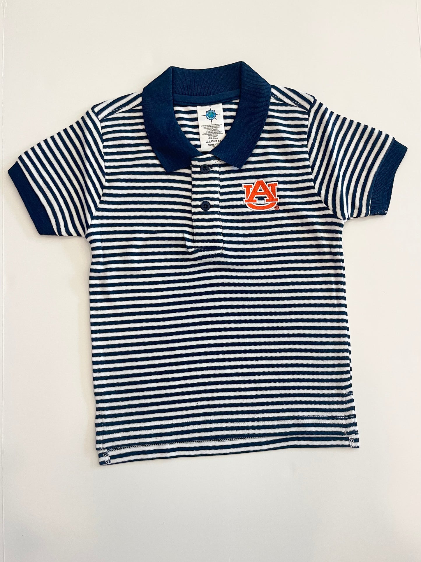 Boy's Auburn Striped Polo Shirt