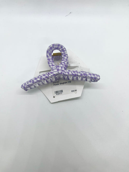 Purple Gingham Clip
