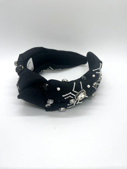Black and Silver Spider Headband