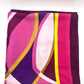 Purple Patterned Big Silk Scarf