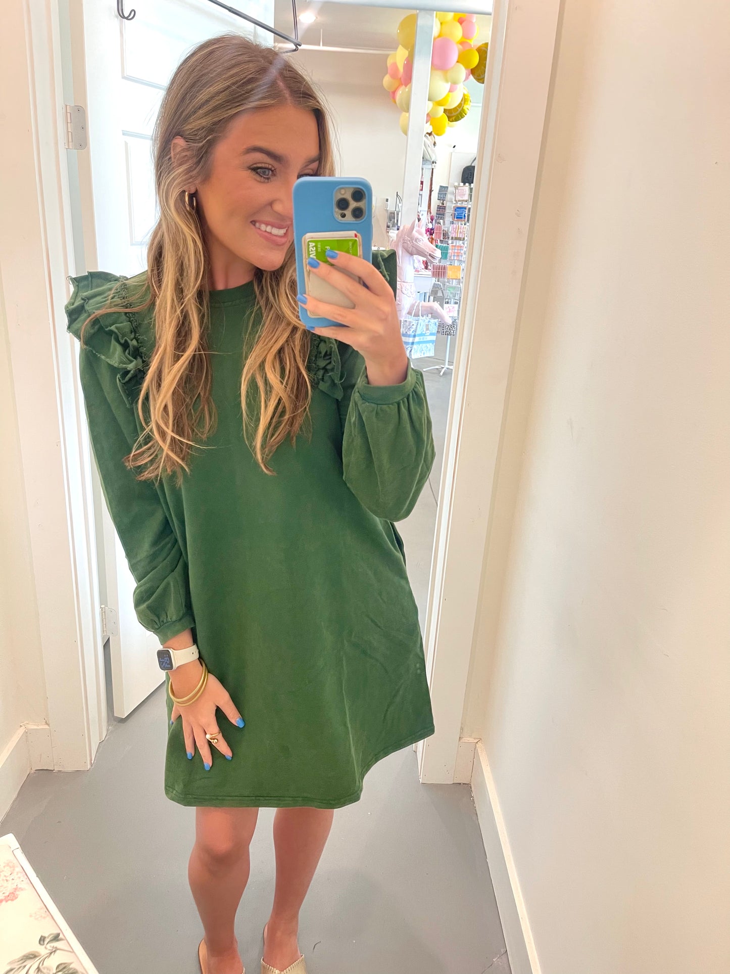 Ruffle Long Sleeve Dress