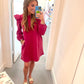 Ruffle Long Sleeve Dress