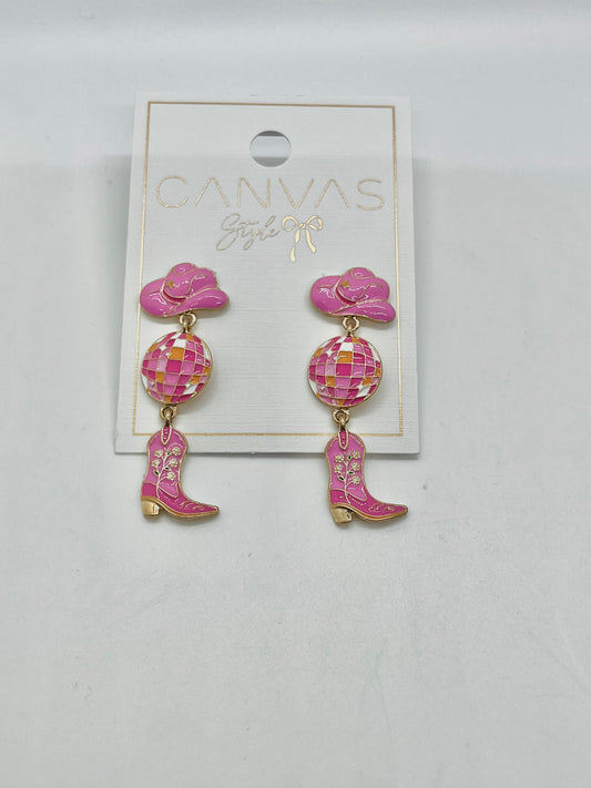 Canvas Rodeo Disco Ball Earrings