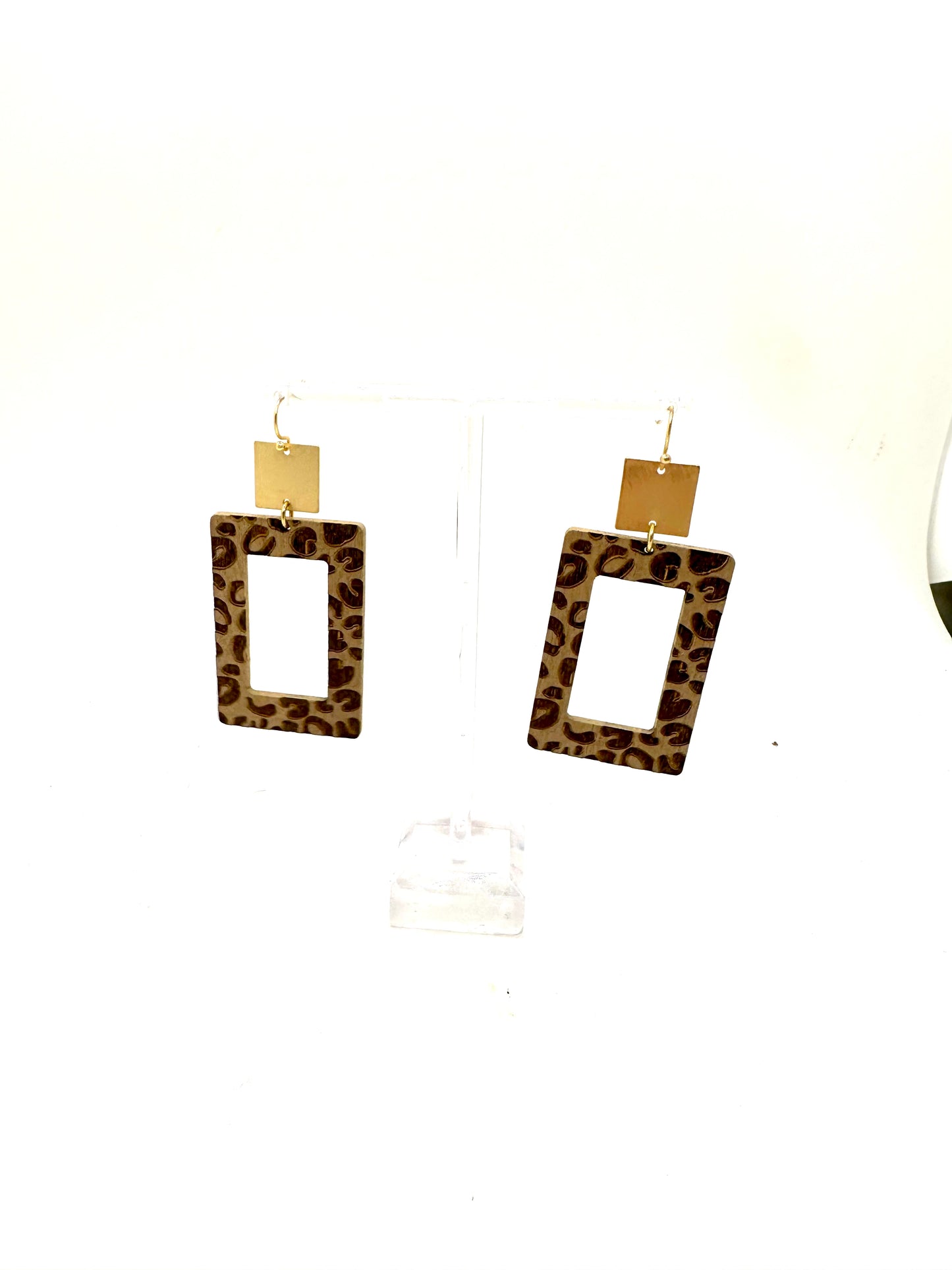 Brown Animal Print Earrings