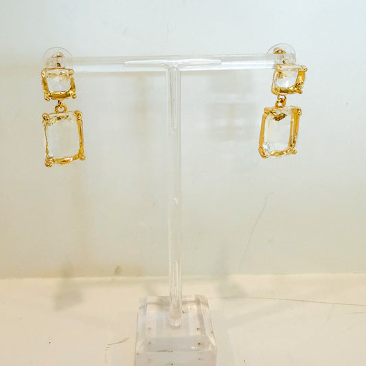 Drop Diamond Earrings
