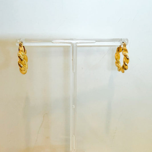 Mini Gold Brass Hoop