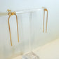Dainty Bow Dangle Earrings