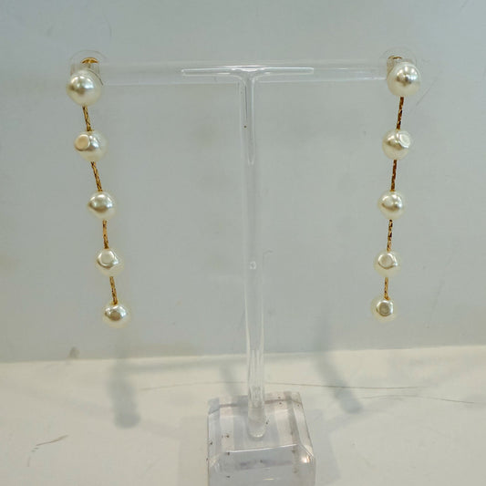 Pearl Gold Drop Earrings