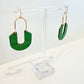 Green Dangle Earrings