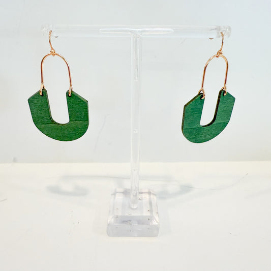 Green Dangle Earrings
