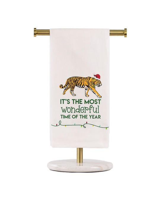 Wonderful Christmas Tiger Hand Towel