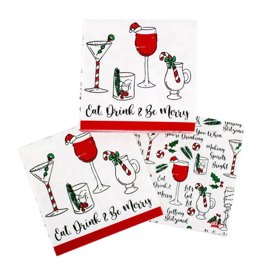 Eat, Drink, & Be Merry Cocktail Napkins