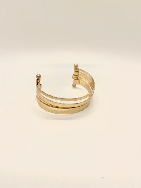 Gold Multi Layered Cuff Bracelet