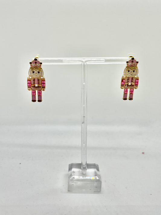 Christmas Nutcracker Beaded Earrings