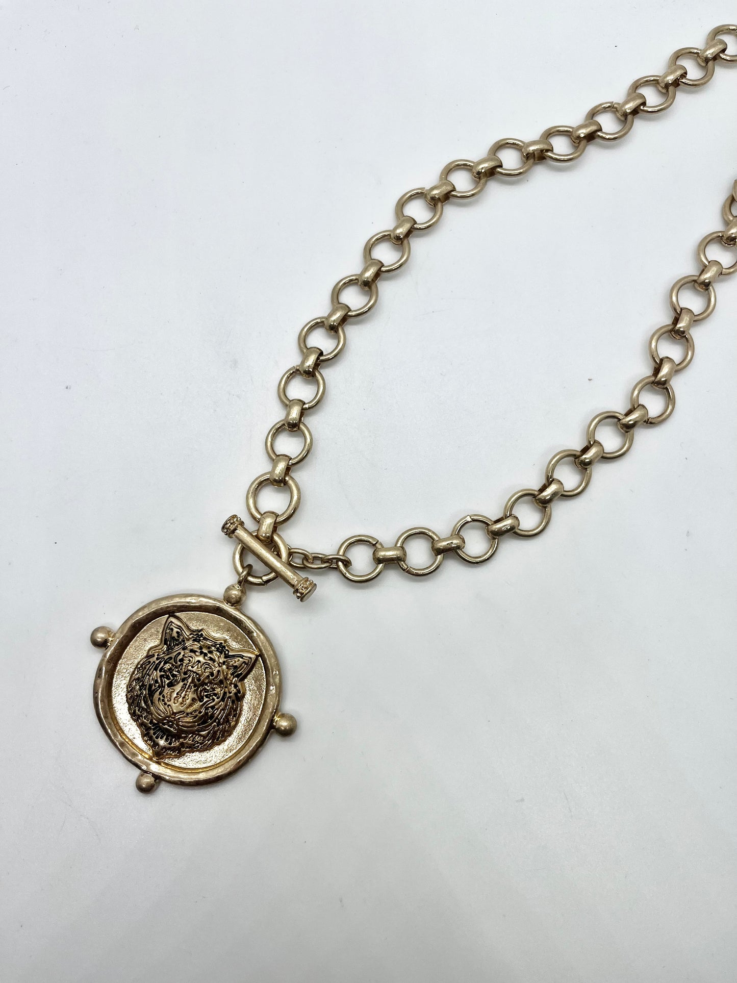 Tiger Head Medallion Necklace